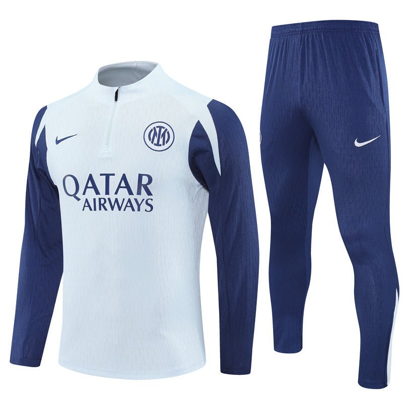 25/26 Inter Milan White Kids Size Tracksuit from FootballPrestige.club - Premium Football Kits