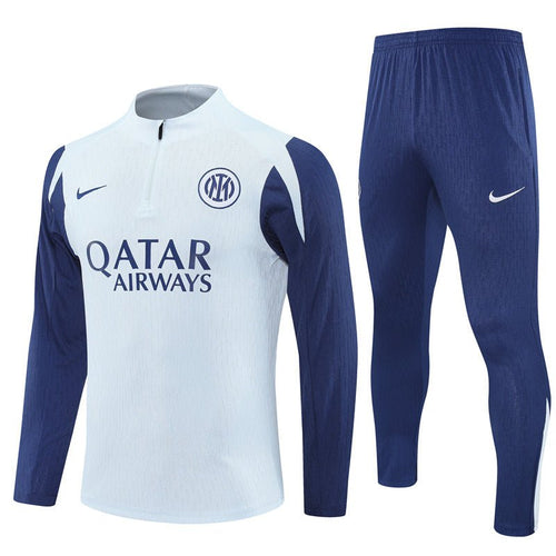 25/26 Inter Milan White Kids Size Tracksuit from FootballPrestige.club - Premium Football Kits