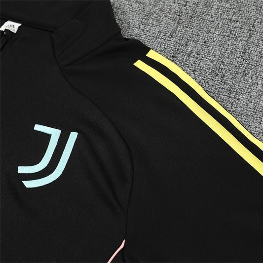 25/26 Juventus Training Black Tracksuit from FootballPrestige.club - Premium Football Kits