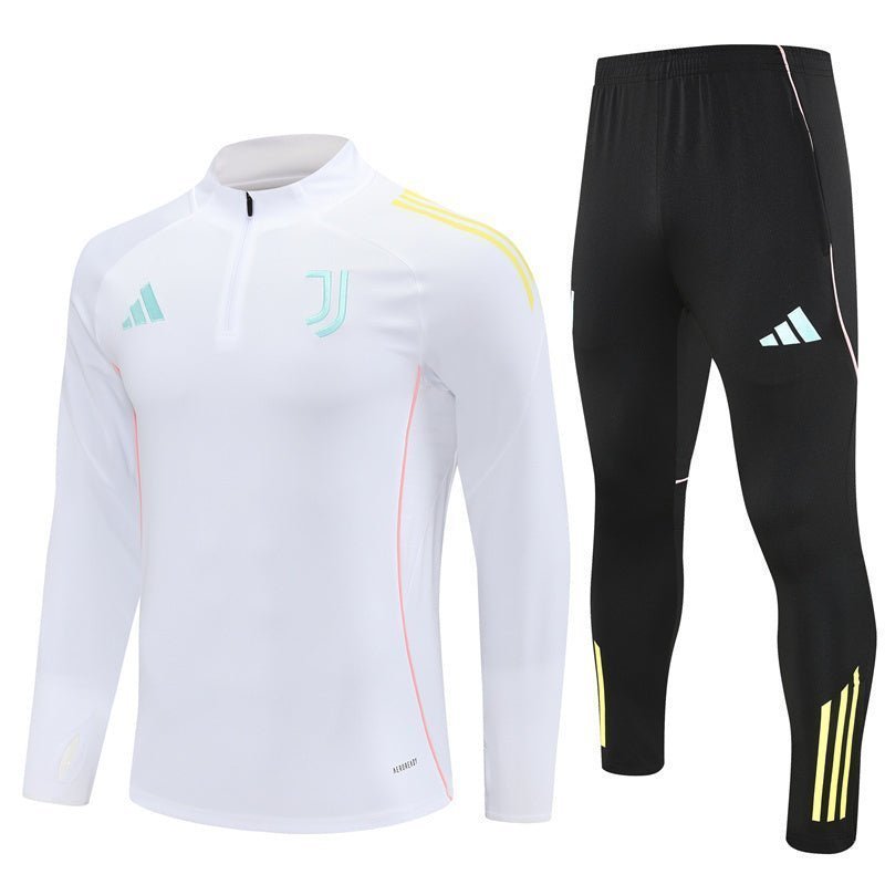 25/26 Juventus Training White Tracksuit from FootballPrestige.club - Premium Football Kits