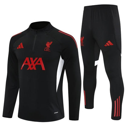 25/26 Liverpool Training Black Kids Size Tracksuit from FootballPrestige.club - Premium Football Kits