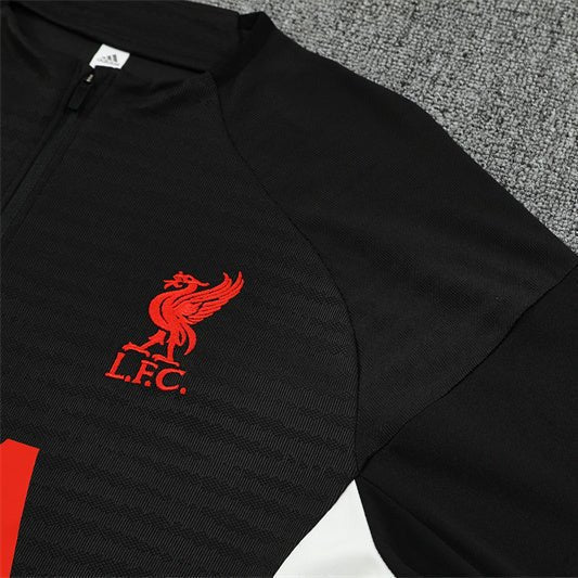 25/26 Liverpool Training Black Kids Size Tracksuit from FootballPrestige.club - Premium Football Kits