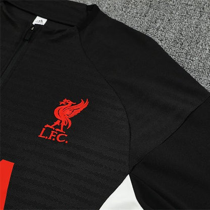 25/26 Liverpool Training Black Kids Size Tracksuit from FootballPrestige.club - Premium Football Kits