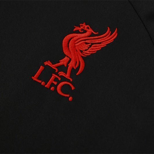 25/26 Liverpool Training Black Kids Size Tracksuit from FootballPrestige.club - Premium Football Kits