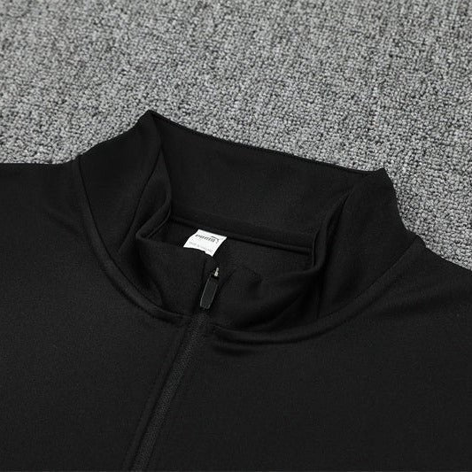 25/26 Manchester City x Asahi Black Tracksuit from FootballPrestige.club - Premium Football Kits