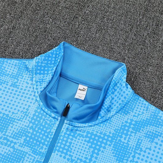 25/26 Manchester City x Asahi Blue Kids Size Tracksuit from FootballPrestige.club - Premium Football Kits