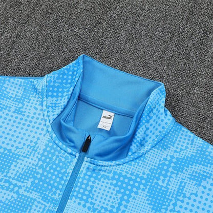 25/26 Manchester City x Asahi Blue Tracksuit from FootballPrestige.club - Premium Football Kits