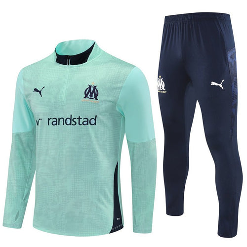 25/26 Marseille Training Mint Green Tracksuit from FootballPrestige.club - Premium Football Kits