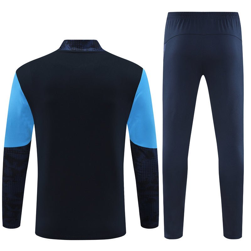 25/26 Marseille Training Navy Blue Tracksuit from FootballPrestige.club - Premium Football Kits