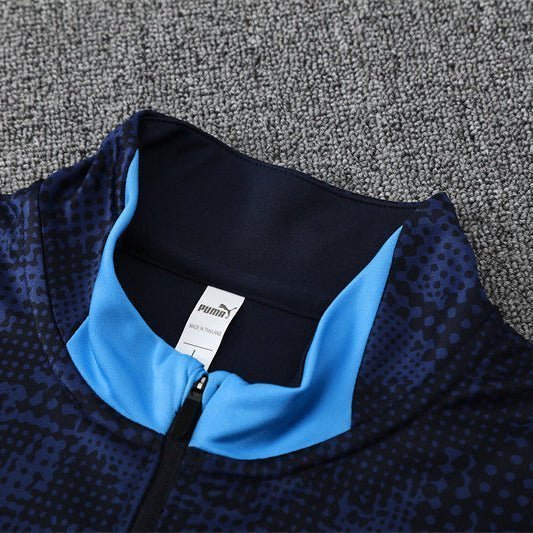 25/26 Marseille Training Navy Blue Tracksuit from FootballPrestige.club - Premium Football Kits