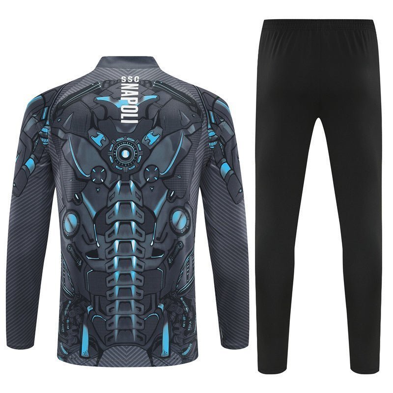 25/26 Napoli Training Black Kids Size Tracksuit from FootballPrestige.club - Premium Football Kits