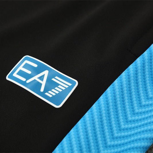 25/26 Napoli Training Black Kids Size Tracksuit from FootballPrestige.club - Premium Football Kits