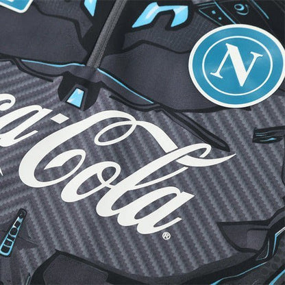 25/26 Napoli Training Black Kids Size Tracksuit from FootballPrestige.club - Premium Football Kits