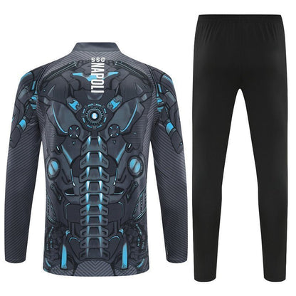 25/26 Napoli Training Black Tracksuit from FootballPrestige.club - Premium Football Kits