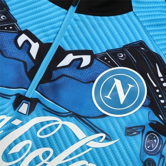 25/26 Napoli Training Blue Kids Size Tracksuit from FootballPrestige.club - Premium Football Kits