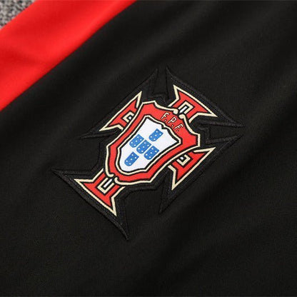 25/26 Portugal Training Black Tracksuit from FootballPrestige.club - Premium Football Kits