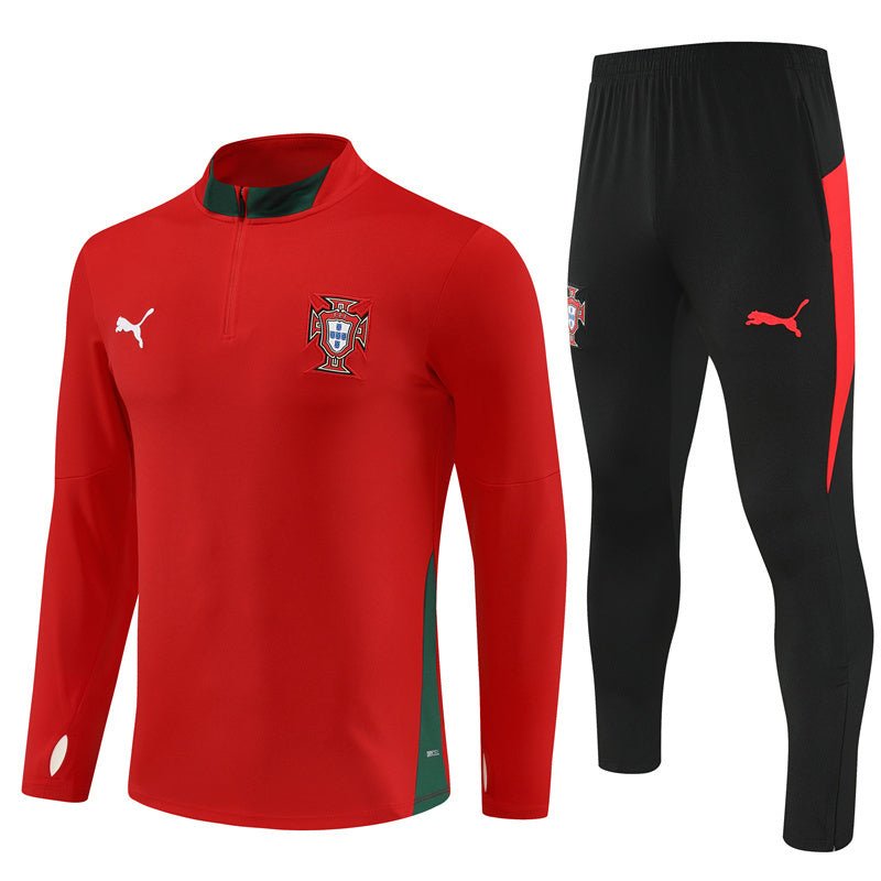 25/26 Portugal Training Red Kids Size Tracksuit from FootballPrestige.club - Premium Football Kits