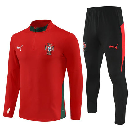 25/26 Portugal Training Red Kids Size Tracksuit from FootballPrestige.club - Premium Football Kits