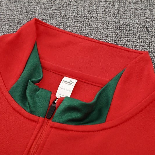 25/26 Portugal Training Red Kids Size Tracksuit from FootballPrestige.club - Premium Football Kits