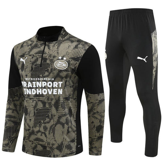 25/26 PSV Training Black Kids Size Tracksuit from FootballPrestige.club - Premium Football Kits