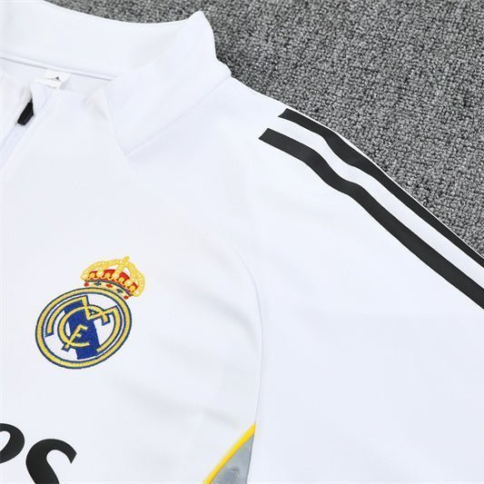 25/26 Real Madrid Home Tracksuit from FootballPrestige.club - Premium Football Kits