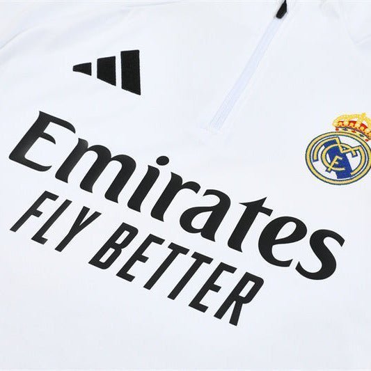25/26 Real Madrid Home Tracksuit from FootballPrestige.club - Premium Football Kits