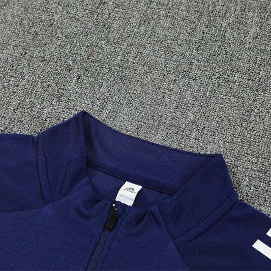 25/26 Real Madrid Training Blue Kids Size Tracksuit from FootballPrestige.club - Premium Football Kits