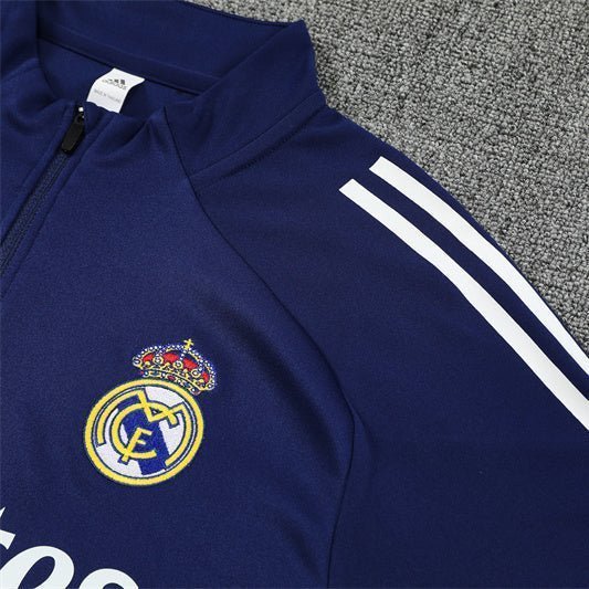 25/26 Real Madrid Training Blue Tracksuit from FootballPrestige.club - Premium Football Kits
