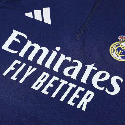 25/26 Real Madrid Training Blue Tracksuit from FootballPrestige.club - Premium Football Kits