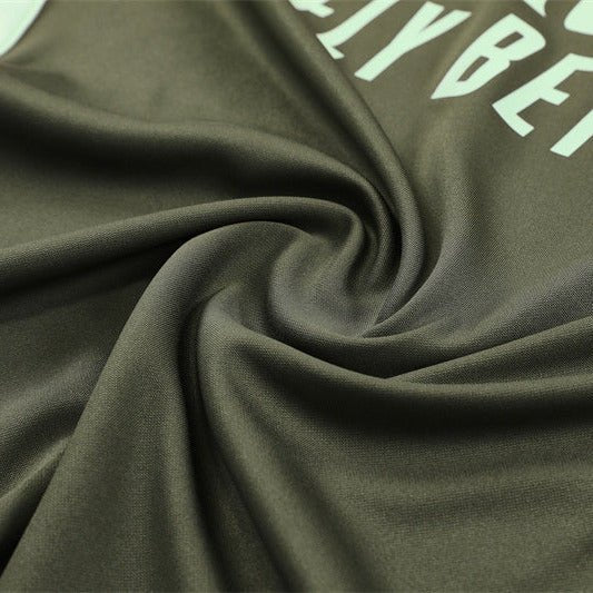 25/26 Real Madrid Training Dark Olive Kids Size Tracksuit from FootballPrestige.club - Premium Football Kits