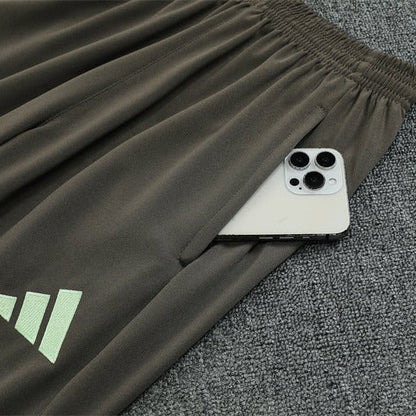 25/26 Real Madrid Training Dark Olive Kids Size Tracksuit from FootballPrestige.club - Premium Football Kits