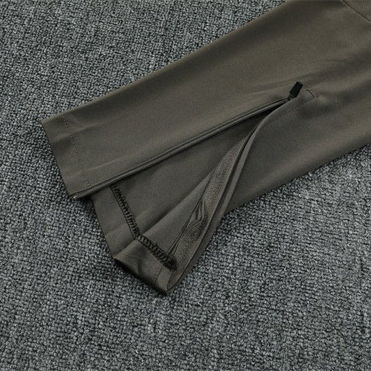 25/26 Real Madrid Training Dark Olive Tracksuit from FootballPrestige.club - Premium Football Kits