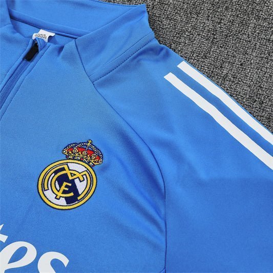 25/26 Real Madrid Training Light Blue Tracksuit from FootballPrestige.club - Premium Football Kits
