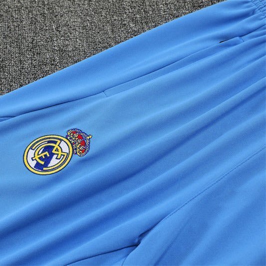 25/26 Real Madrid Training White/Light Blue Tracksuit from FootballPrestige.club - Premium Football Kits