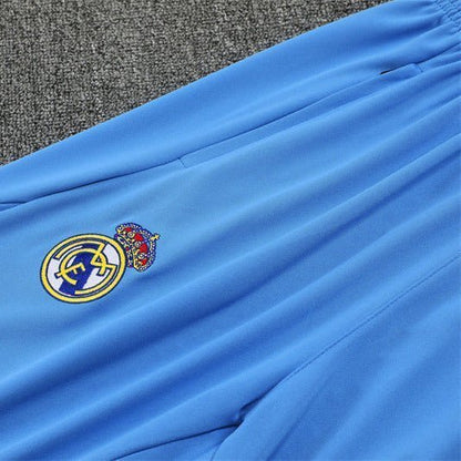 25/26 Real Madrid Training White/Light Blue Tracksuit from FootballPrestige.club - Premium Football Kits