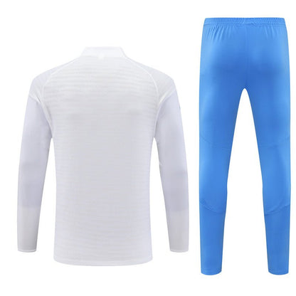 25/26 Real Madrid Training White/Light Blue Tracksuit from FootballPrestige.club - Premium Football Kits