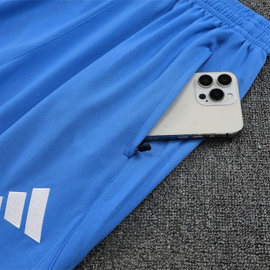 25/26 Real Madrid Training White/Light Blue Tracksuit from FootballPrestige.club - Premium Football Kits