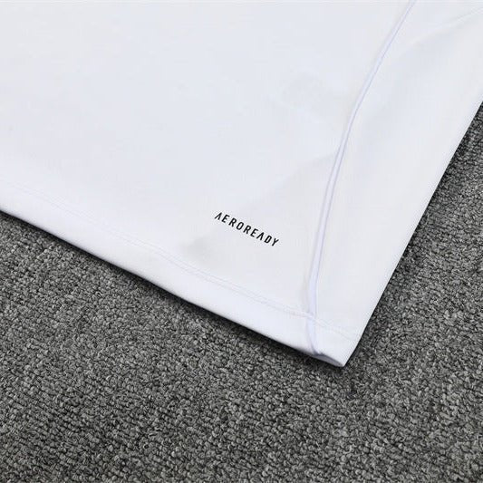 25/26 Real Madrid Training White/Light Blue Tracksuit from FootballPrestige.club - Premium Football Kits