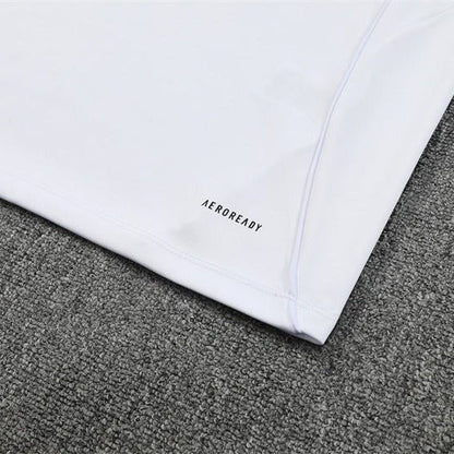 25/26 Real Madrid Training White/Light Blue Tracksuit from FootballPrestige.club - Premium Football Kits