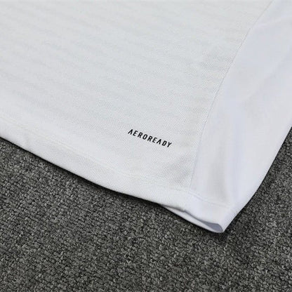 25/26 Real Madrid Training White/Light Blue Tracksuit from FootballPrestige.club - Premium Football Kits