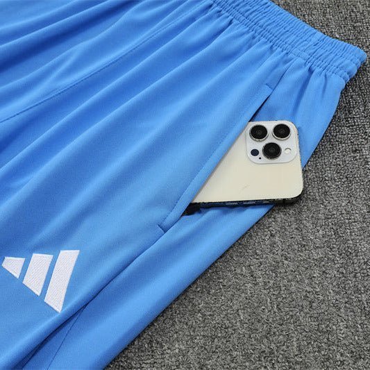 25/26 Real Madrid Training White/Light Blue Tracksuit from FootballPrestige.club - Premium Football Kits