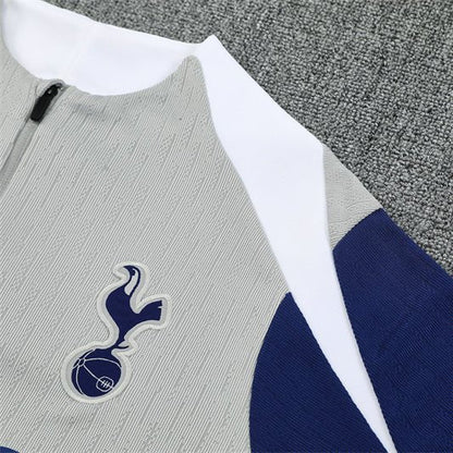 25/26 Tottenham Hotspur Grey Tracksuit from FootballPrestige.club - Premium Football Kits