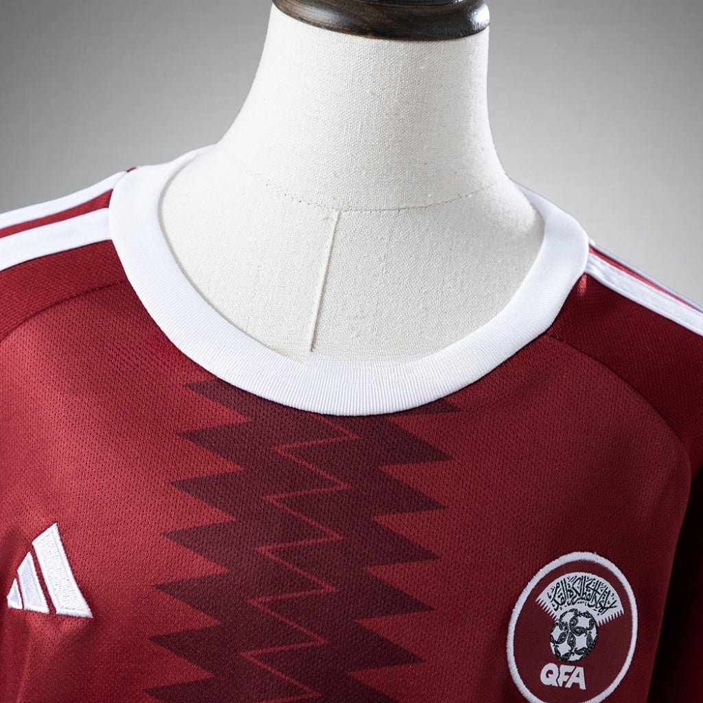 2026 Qatar Home Kids Size Kit from FootballPrestige.club - Premium Football Kits