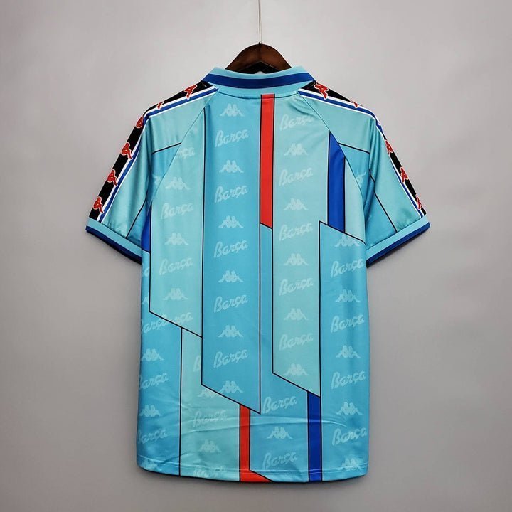 96/97 FC Barcelona Away Kit from FootballPrestige.club - Premium Football Kits