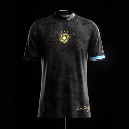 Argentina "La Pulga" Premium Black Kit from FootballPrestige.club - Premium Football Kits