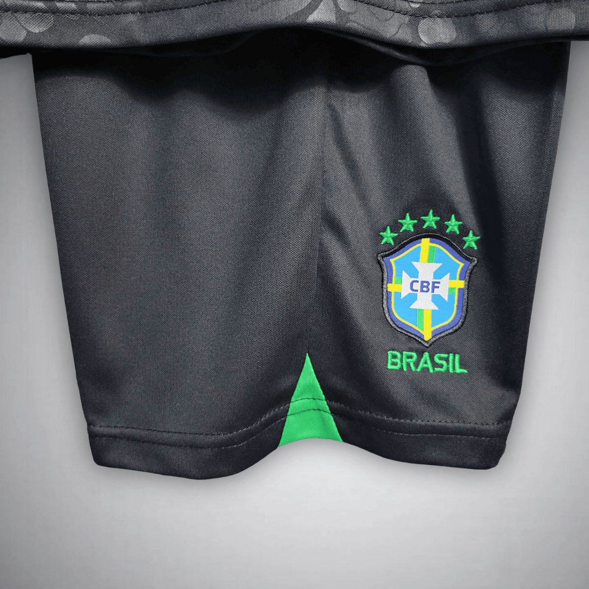Brazil "Black Leopard" Premium Kids Size Kit from FootballPrestige.club - Premium Football Kits