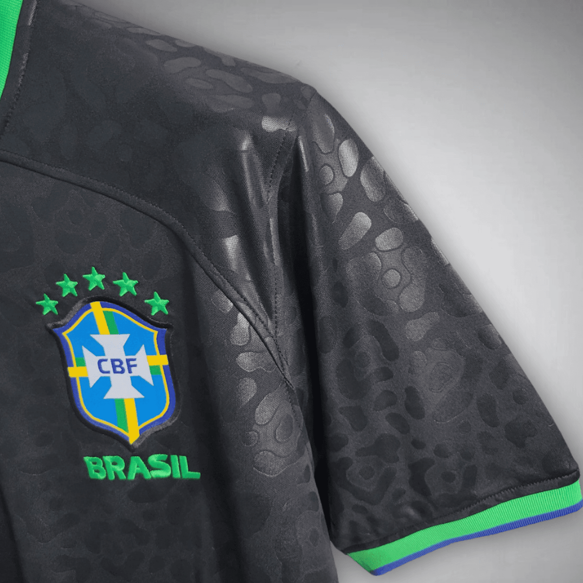 Brazil "Black Leopard" Premium Kit from FootballPrestige.club - Premium Football Kits