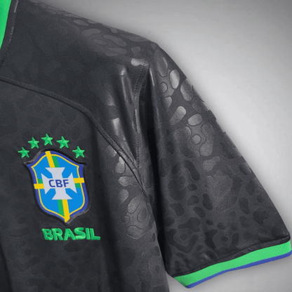 Brazil "Black Leopard" Premium Kit from FootballPrestige.club - Premium Football Kits