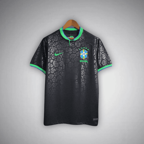 Brazil "Black Leopard" Premium Kit from FootballPrestige.club - Premium Football Kits