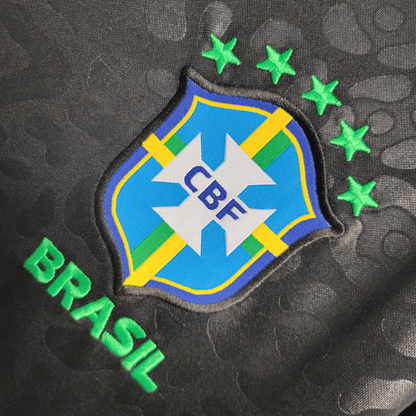 Brazil "Black Leopard" Premium Kit from FootballPrestige.club - Premium Football Kits